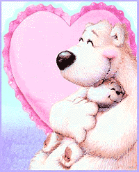 Gif câlin ours blancs